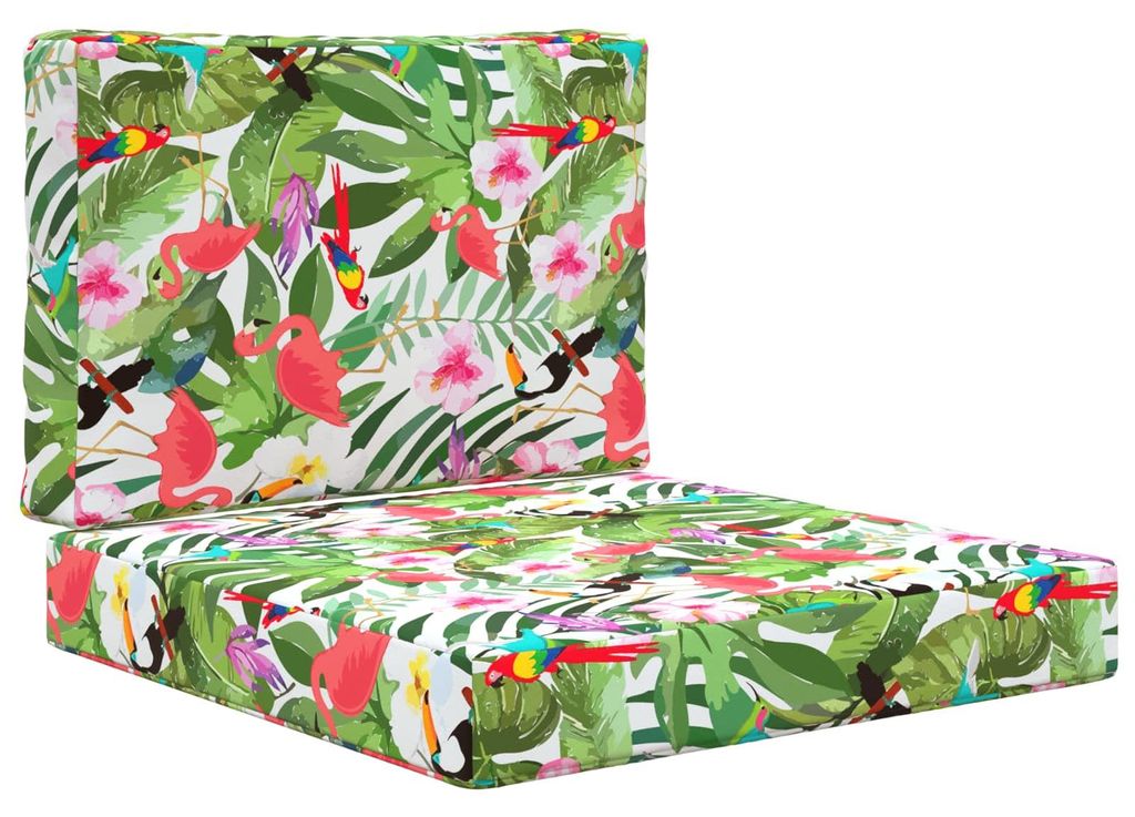 vidaXL Sofakissen für draußen 2 pcs Bunt Polyester