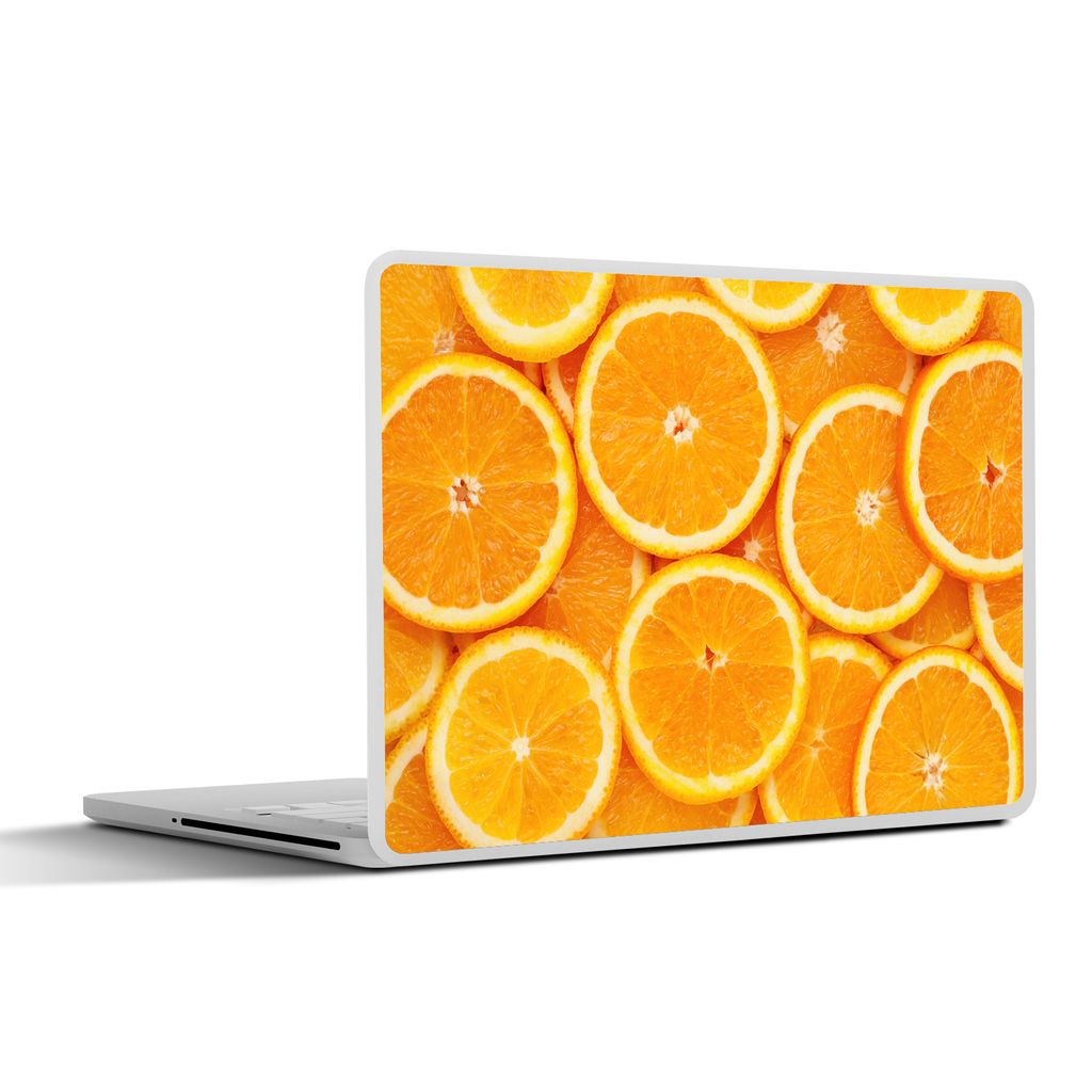 MuchoWow Laptop Aufkleber Sticker Cover Orange - Obst - Orange 40x30 cm - Laptop Dekoration - Selbstklebend