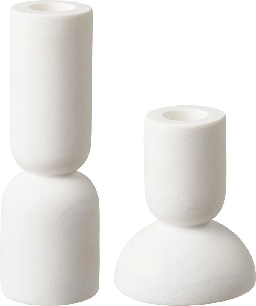 Paire de Porte-Bougies Blancs Åse pour une Décoration de Table Chic