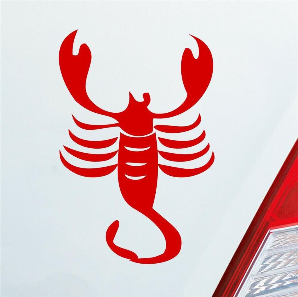 Auto Aufkleber Sternzeichen Steinbock PKW Car KFZ Roller 6,5x10 cm Rot Sticker Heckscheibenaufkleber