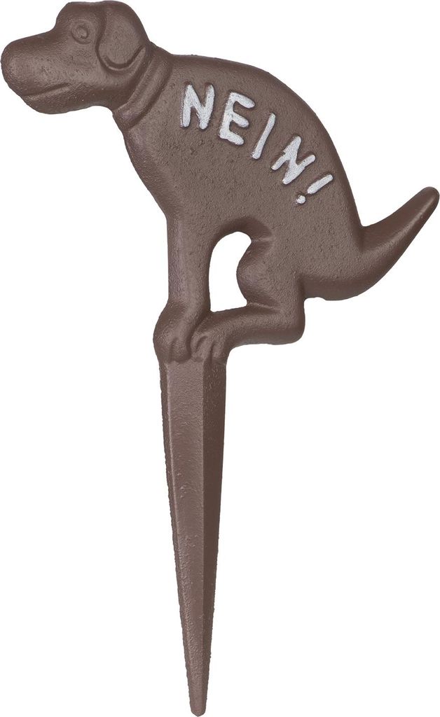 Moritz Steckschild braun NEIN! kein Hundeklo Verbotsschild Hunde Verboten Warnschild NO Dogs allowed Schild Gartenschild keine Hundetoilette