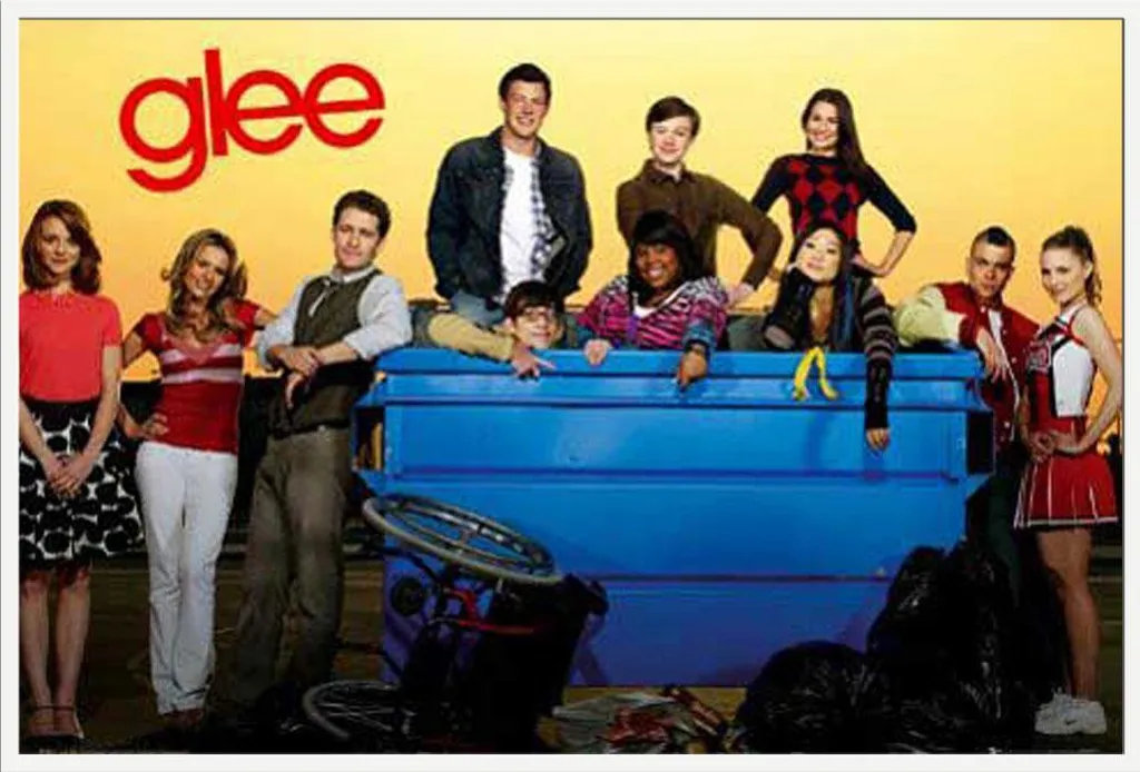 Affiche GLEE avec cadre à clip Shinsuke Maxi blanc en acrylique 61x91,5