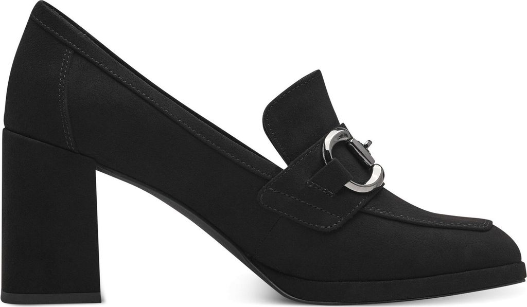MARCO TOZZI Damen Pumps Zierspange Loafer Blockabsatz 2-24416-42, Größe:40 EU, Farbe:Schwarz