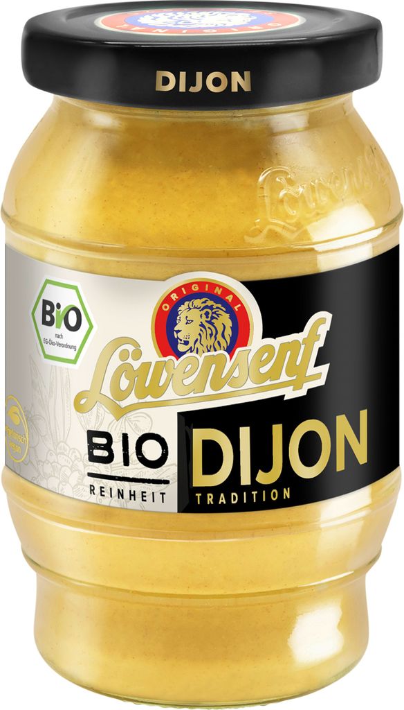 Verpackungsbild Bio Loewensenf Dijon kraeftig wuerzig klassischer Feinkostsenf 250ml