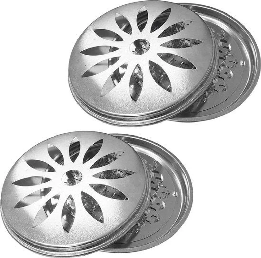 Lot de 2 supports en acier pour spirales anti-moustiques - Noir mat