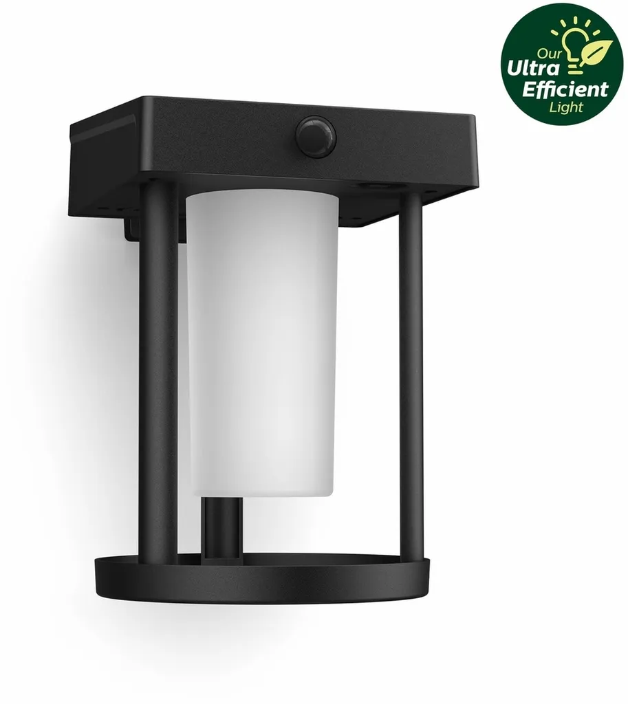 Éclairage Solaire de Jardin Philips Camill - Lampe Murale Ronde Noire