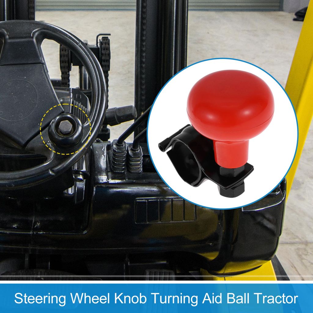 30mm Auto Lenk Rad Knopf Tür Griff Fahrzeug Lenk Rad Rotator Kugel für SUV Pickup LKW Sattelauflieger Transporter Boote Rot 1Stk