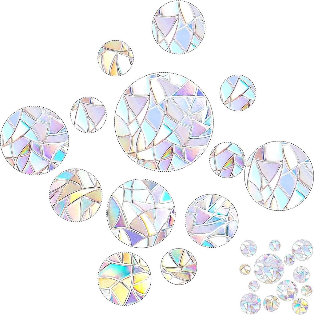 52 Stück Prism-Fenster-Abziehbilder suncatcher sticker Produktbild 
