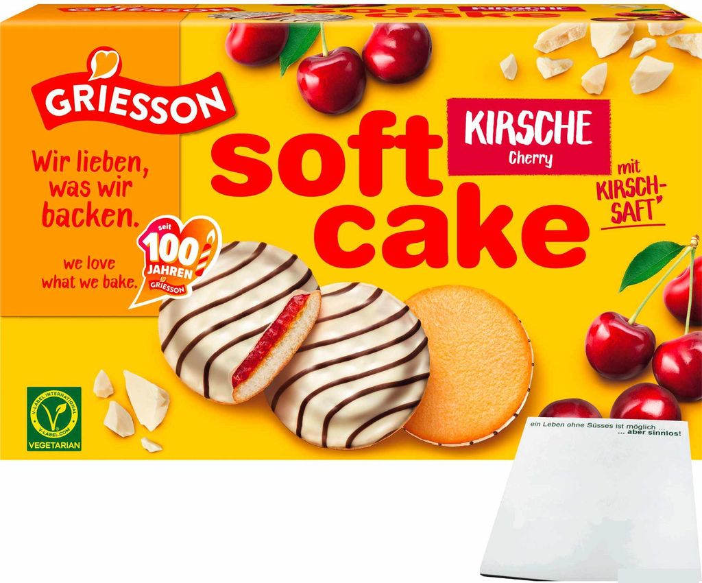Griesson Soft Cake Kirsch (300g Packung) + usy Block Produktbild 