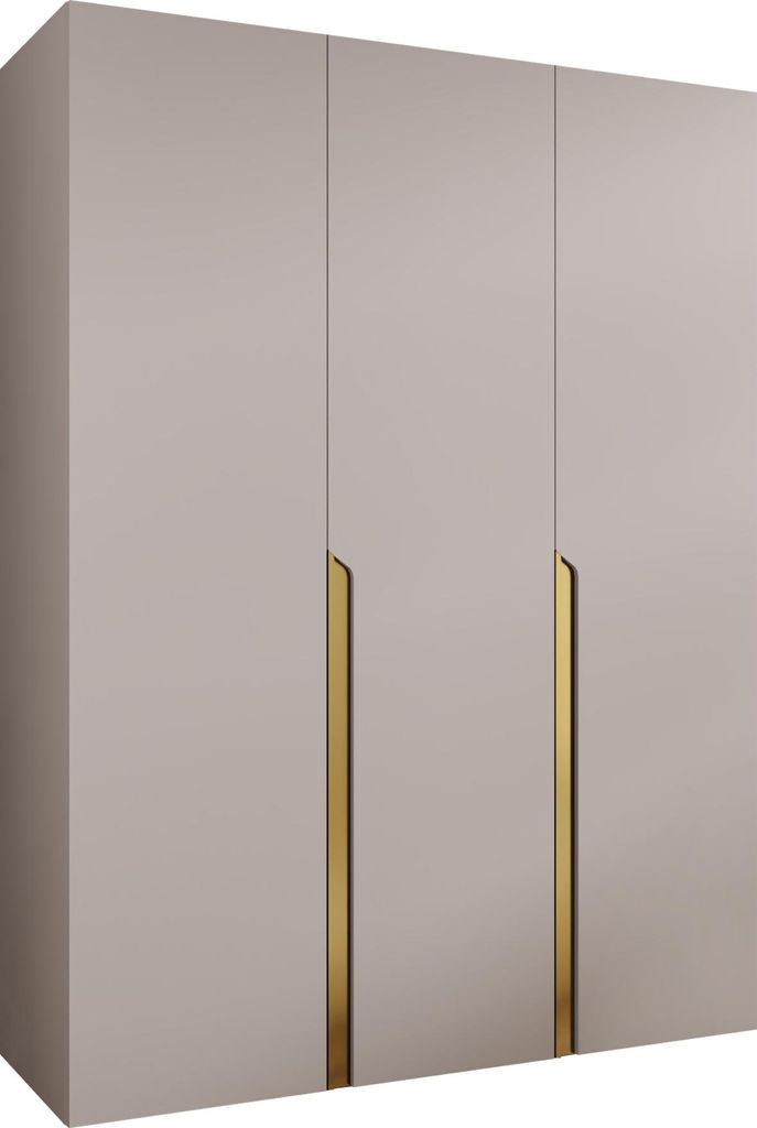 MIRJAN24 Kleiderschrank Mila 1 150, Schlafzimmer, Kleiderschrank, mit drei Drehturen und mit zwei Kleiderstange, Modern, Garderobenschrank (Farbe: ...