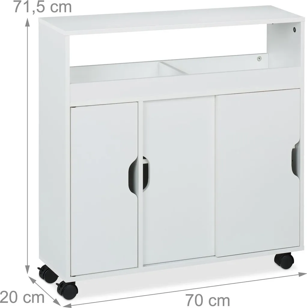 Armoire de niche avec compartiments ouverts - Meuble de rangement fin - 4
