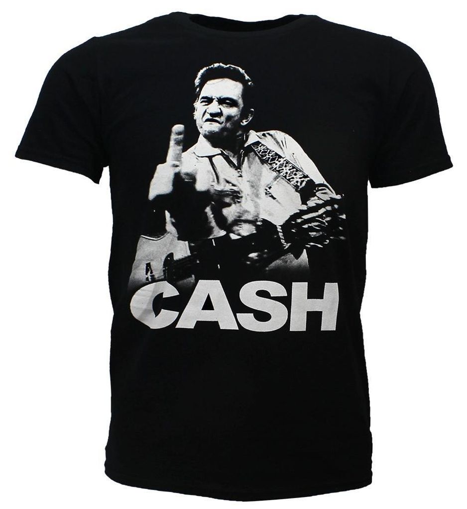 Johnny Cash Mittelfinger-T-Shirt - S