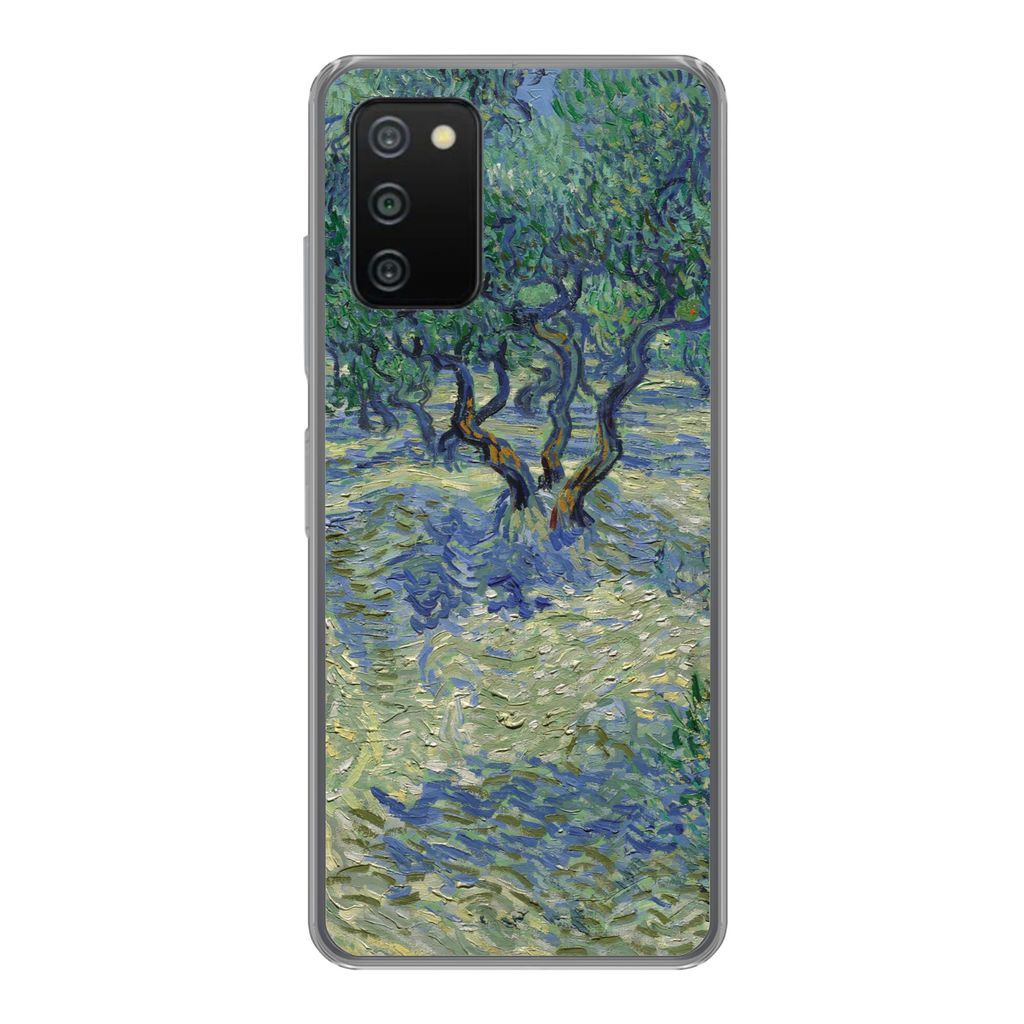 MuchoWow Handyhülle Schutzhülle Hülle für Samsung Galaxy A03s Der Olivenhain - Vincent van Gogh Silikon Softcase Handy Hülle - Schutz