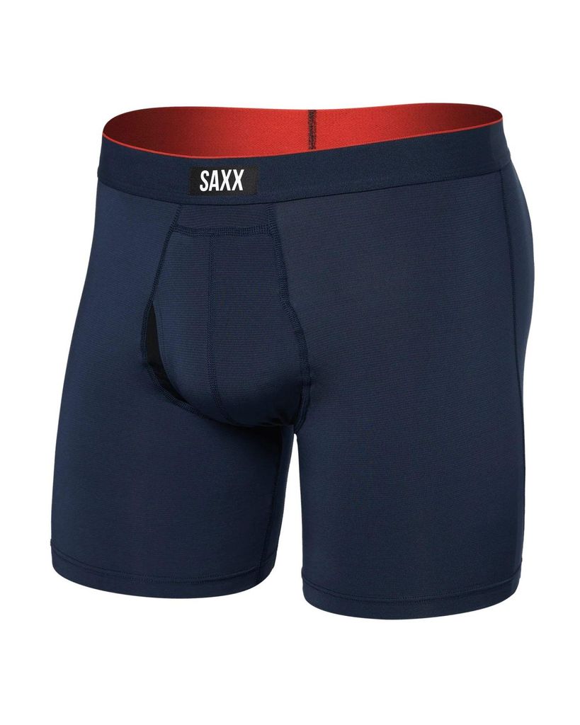 SAXX Herren Boxershorts Multi-Sport Mesh – Funktions-Unterwäsche mit BallPark Pouch PRO – Marineblau – Gr. XL