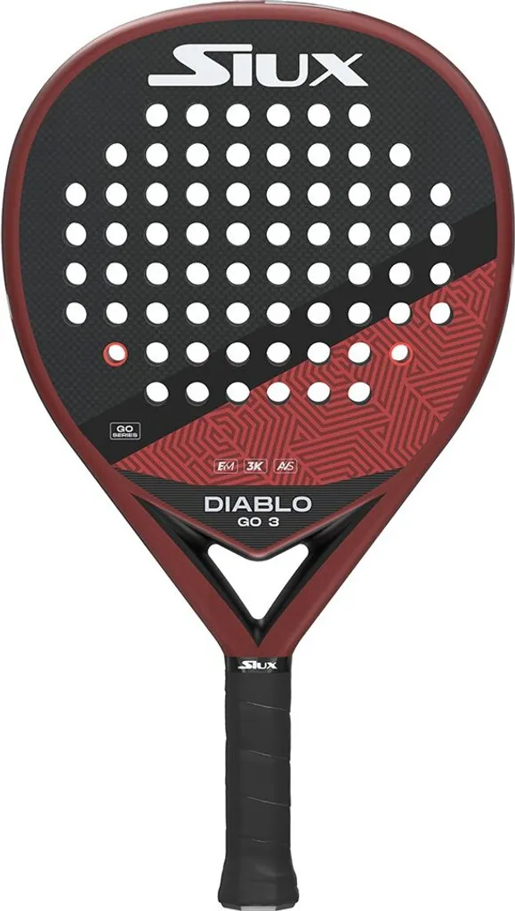 Siux Diablo Go 3 Raquette de Padel pour Matchs Intensifs Rouge 375g Max