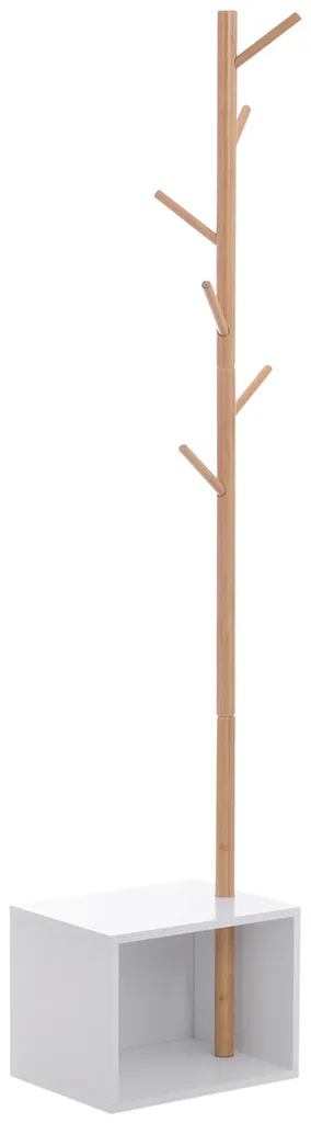 Dites adieu au désordre avec ce vestiaire 2 en 1 blanc et bois 180 cm