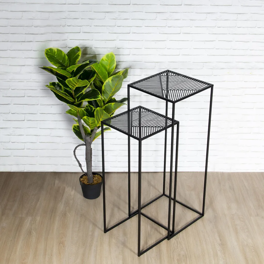 Petite Sellette Gigogne Riga X2 Métal - Solution Déco pour Petits Espaces