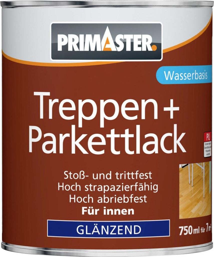 Primaster Treppen und Parkettlack 750 ml glänzend