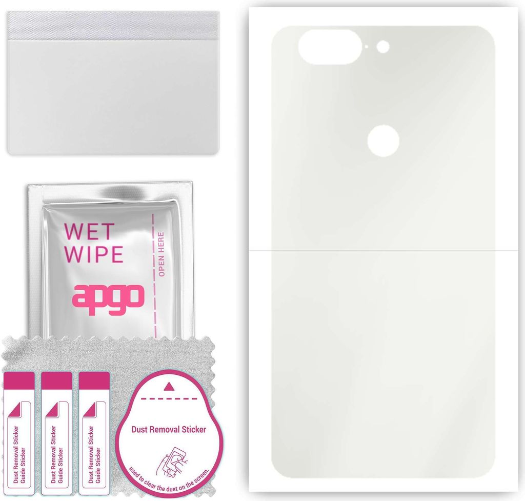 apgo Rückseite Schutzfolie, Matt, kompatibel mit OnePlus 5T, Hinten Hydrogel-Displayschutzfolie mit Positionierhilfe, kratzfest, einfache Montage