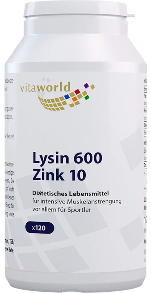 vitaworld Lysin 600 Zink 10 Kapseln, 120 St. Kapseln