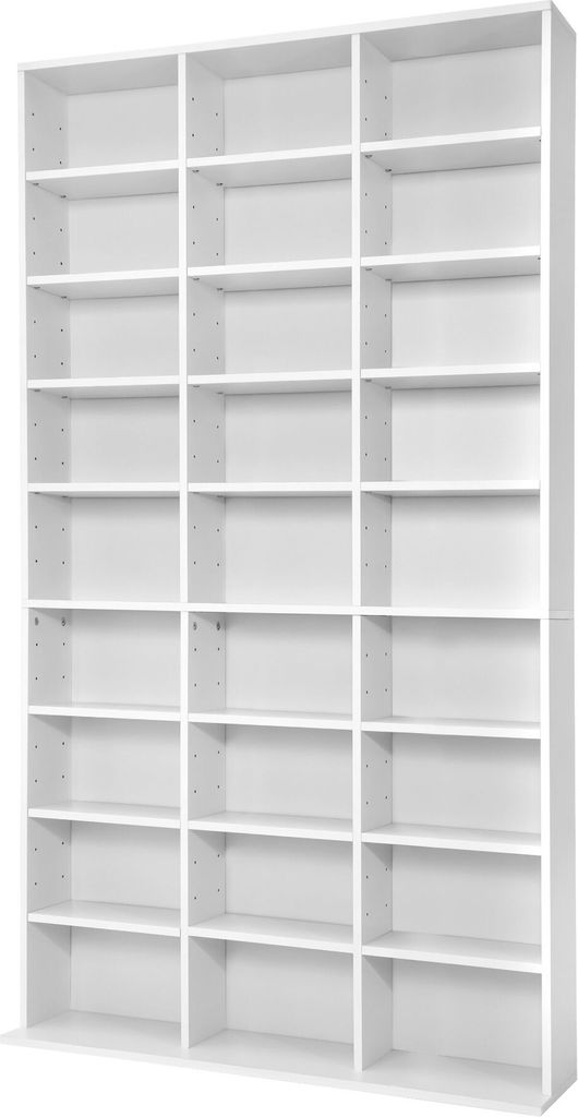 tectake CD DVD Regal Christel 180 x 102 x 23,5 cm