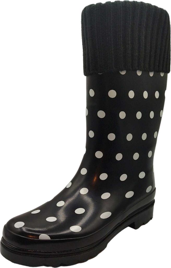 Beck Gummistiefel Dots Damen 31323836363334 Schwarz 39 EU