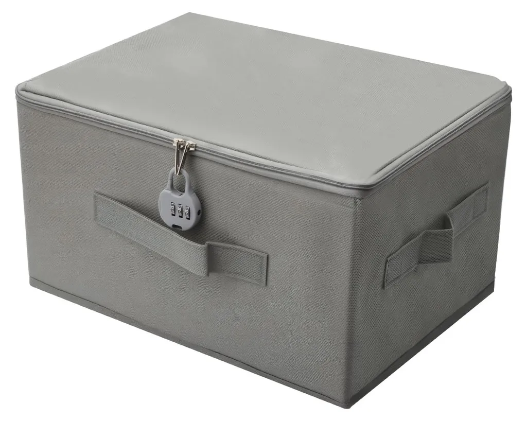 Boîte de rangement avec cadenas intégré pour stocker vos objets privés