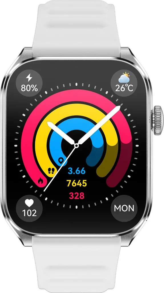 Smartwatch INF AMOLED 1.93" Argento: Chiamate Bluetooth e App GloryFit - 5