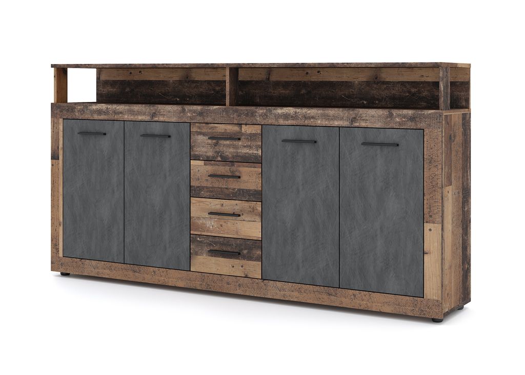 Loft Kommode Lunaris XXL, 4 Türen 4 Schubladen, Obrázek produktu 2