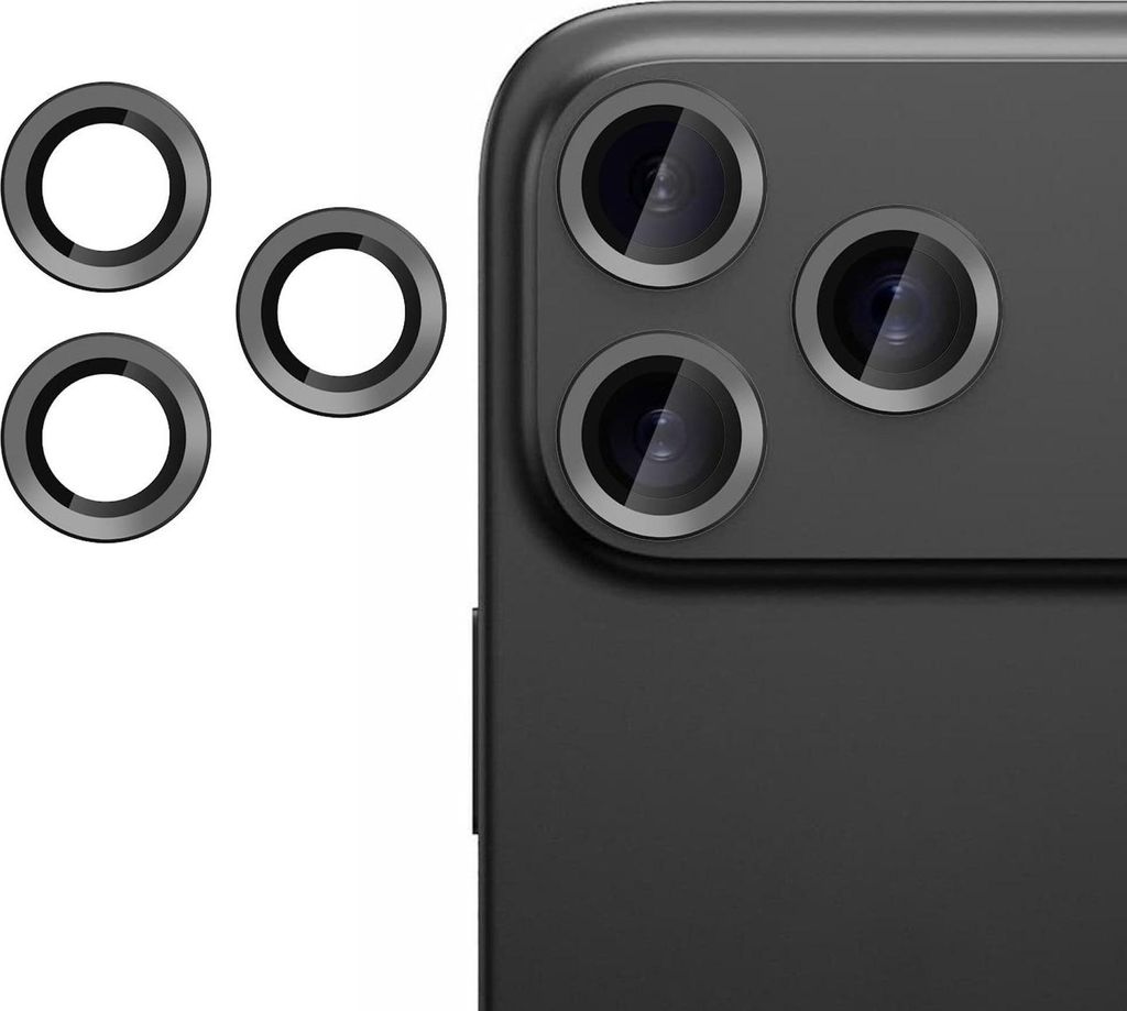 9H Kamera Schutzglas für Apple iPhone 17 Pro Ultra Dünn Anti-Fingerprint Schwarz