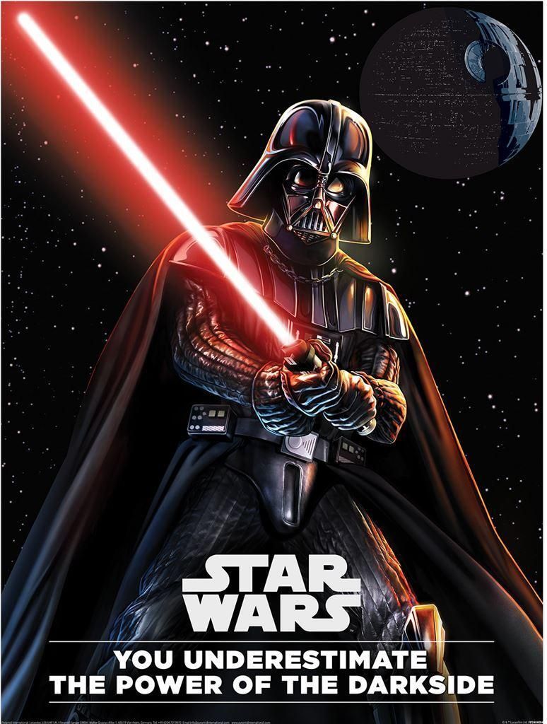 Star Wars - Gerahmtes Poster "Darkside Saber" PM11344 (40 cm x 30 cm) (Schwarz)