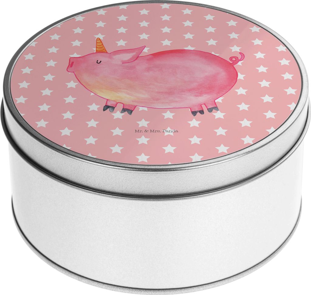 Mr. & Mrs. Panda Erinnerungsbox Einhorn Schwein - Rot Pastell - Geschenk, Teedose, Englisch, Spruch, zuckerdose, Party, Dose, keksdosen, Keksdose, ...