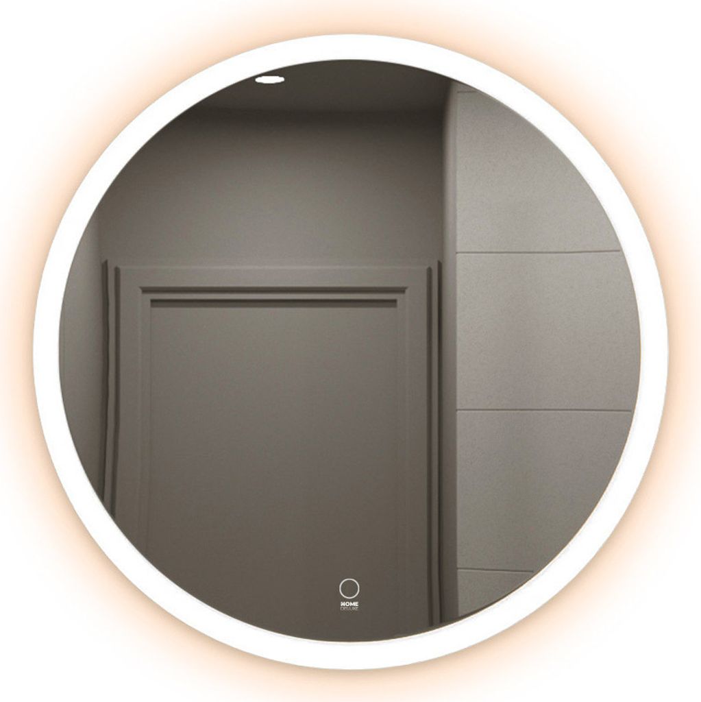 HOME DELUXE - LED-Spiegel - Rund - 3 verschiedene Lichtfarben - Antibeschlagssystem - 38 Watt Gesamtleistung I Wandspiegel Badspiegel Badezimmerspi...