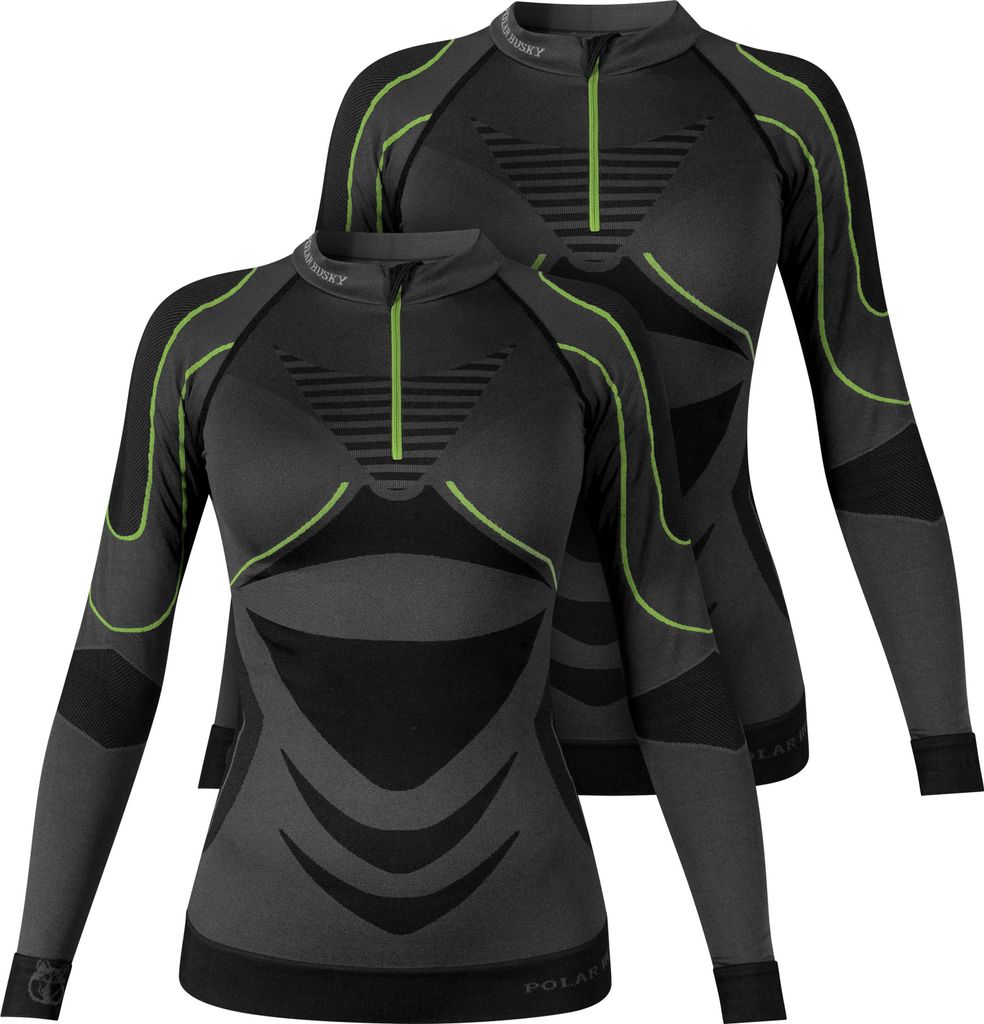 normani 2 x Funktionsunterhemd Langarm Shirt Skiunterwäsche für Damen