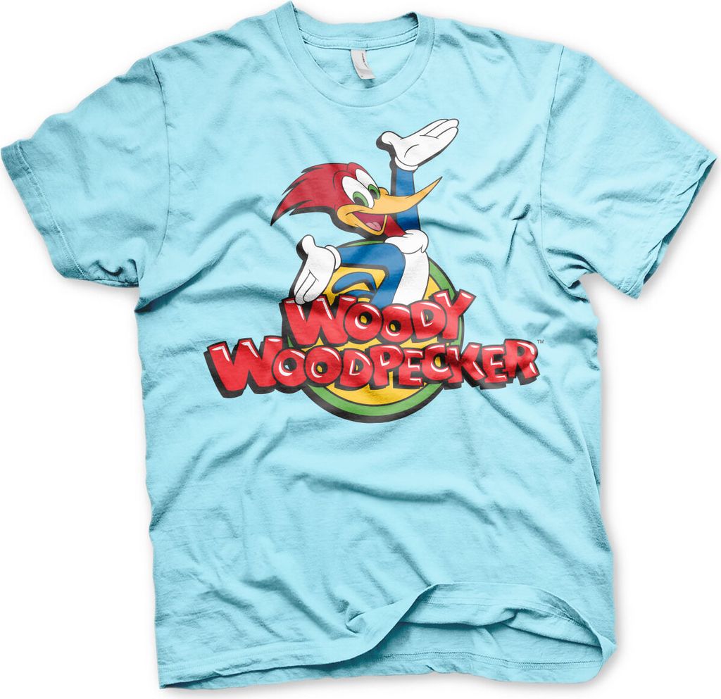 Woody Woodpecker Classic Logo T-Shirt - Medium - Skyblue