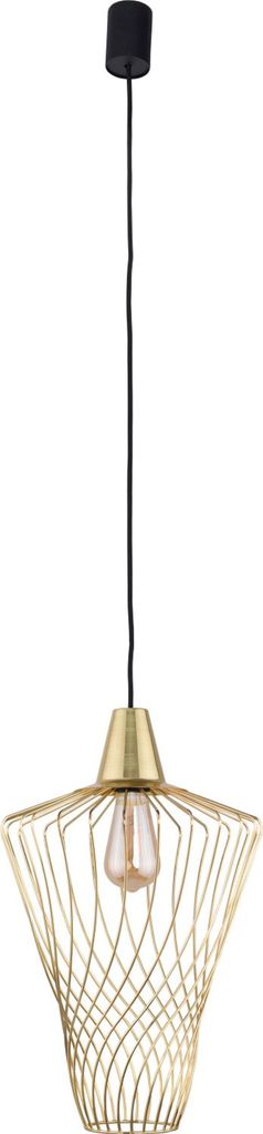 Hängeleuchte Gold E27 Ø 40 cm Echt-Messing Metall Modern Hängelampe