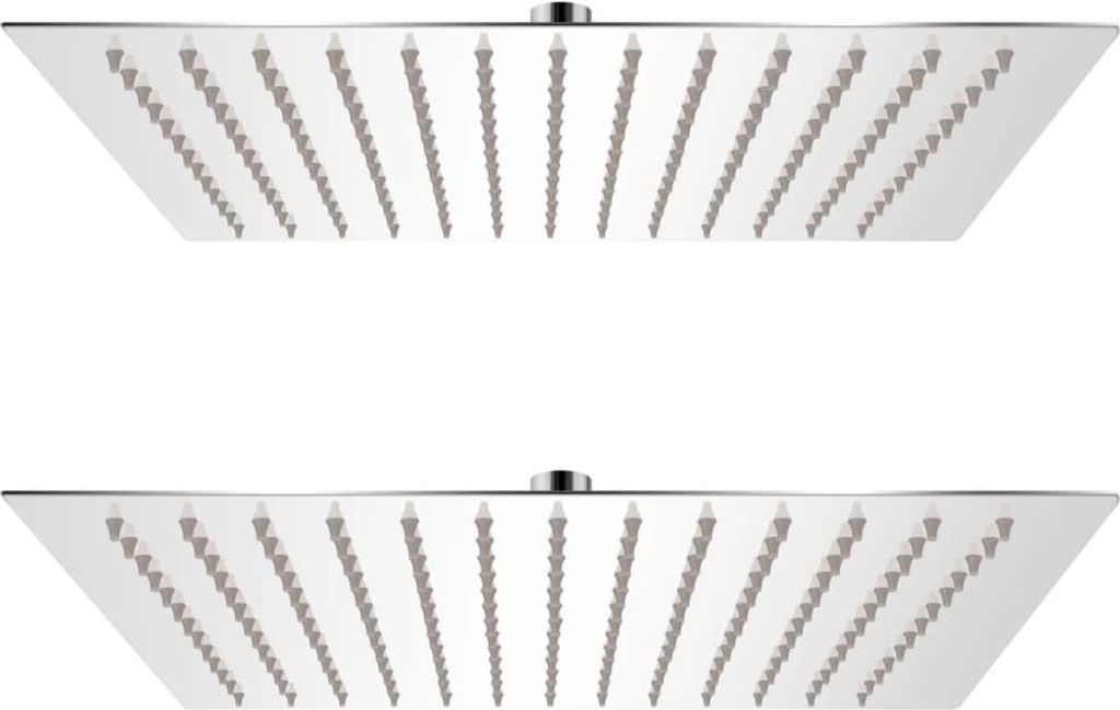 Regenduschköpfe 2 Stk. Edelstahl 25 x 25 cm