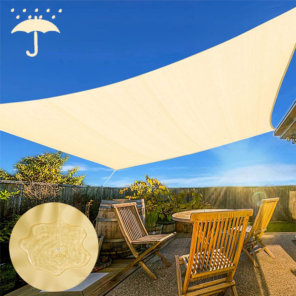 Tenda da sole 2x3m rettangolare, tenda da sole beige Immagine del prodotto 