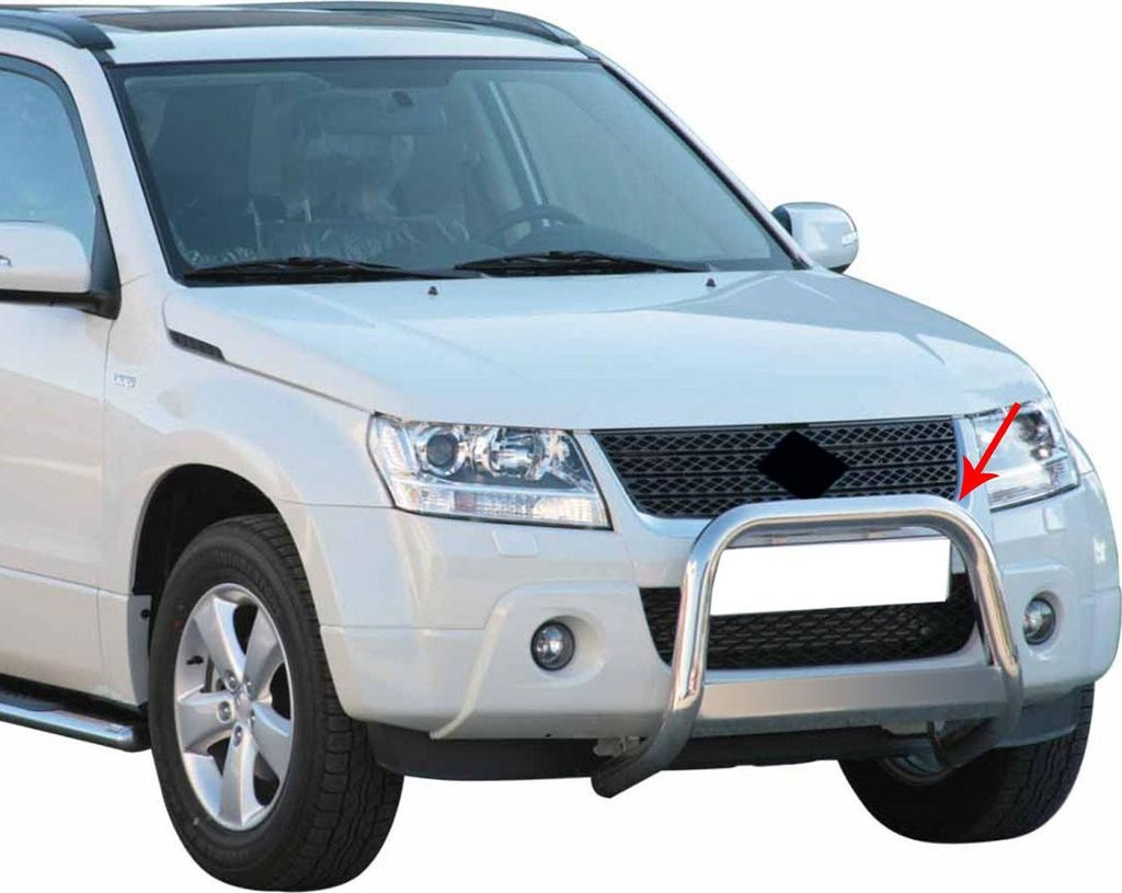 Frontbügel Frontschutzbügel für Suzuki Grand Vitara 2009-2011 ø63mm Stahl Silber