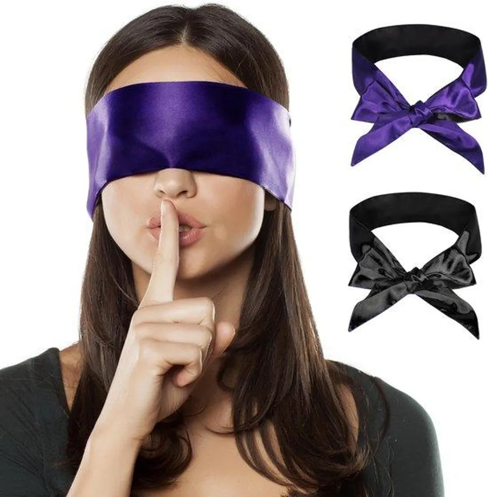 Masque de sommeil pour voyage et maison - Pack de 2 en satin souple