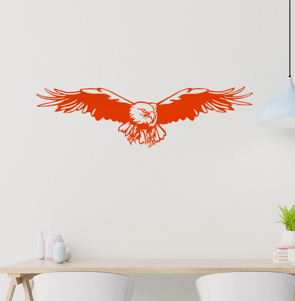 Adler Wandtattoo in 6 Größen - Wandaufkleber Wall Sticker - Dekoration, Küche, Wohnzimmer, Schlafzimmer, Badezimmer