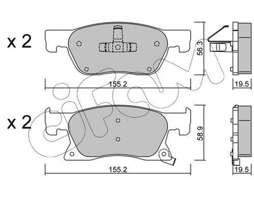 CIFAM Bremsbeläge Satz Vorne Bremsklötze für OPEL Astra K Sports Tourer (B16) 822-1114-0