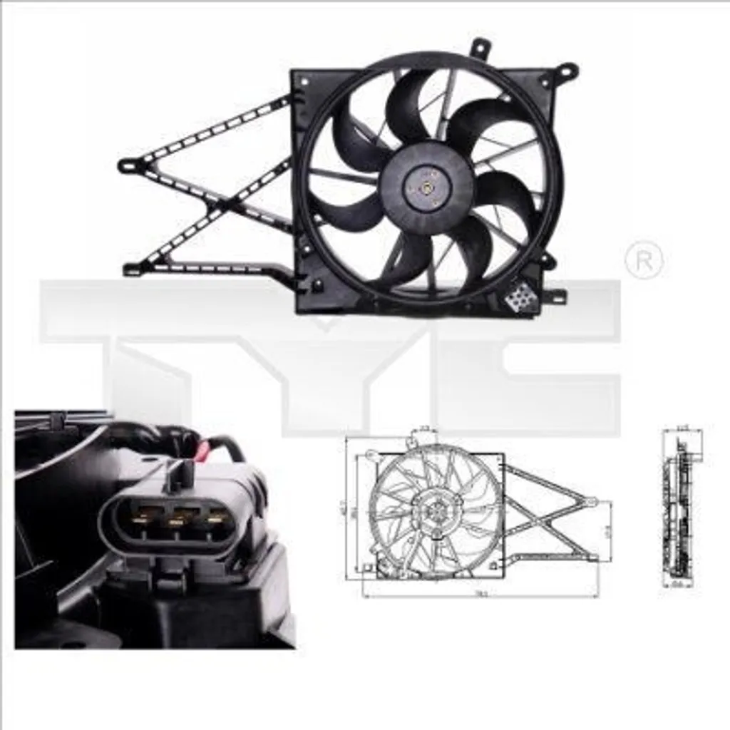 Ventilateur de radiateur robuste OE 1341299 pour Astra G et Zafira A