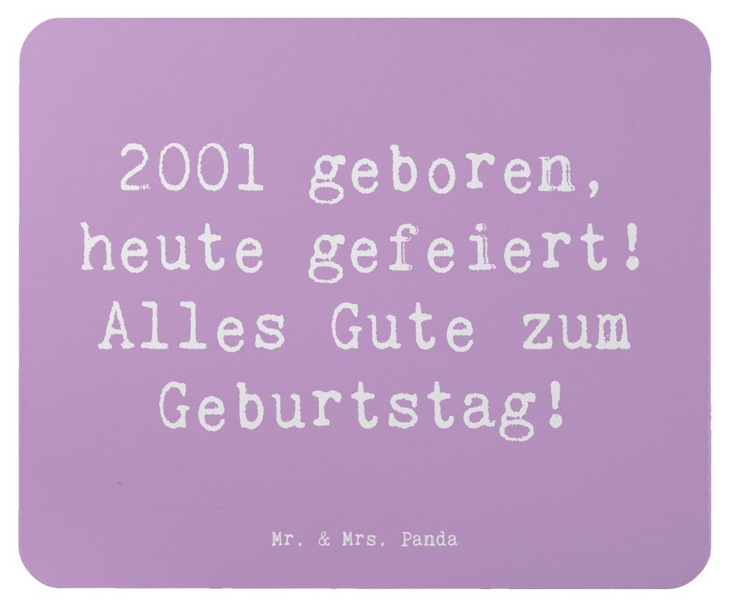 Mr. & Mrs. Panda Mouse Pad Spruch 2001 Geburtstag - Lavendeltraum - Geschenk, mausteppich, Mauspad, Erinnerungen, Alter, gummi, Geburtstagsgeschenk...