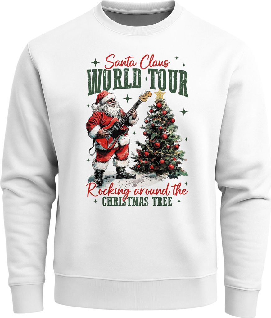 Sweatshirt Herren Santa Claus World Tour Weihnachtspullover Grafik Print XMAS Christmas Sweater Fashion Streetwear Neverless