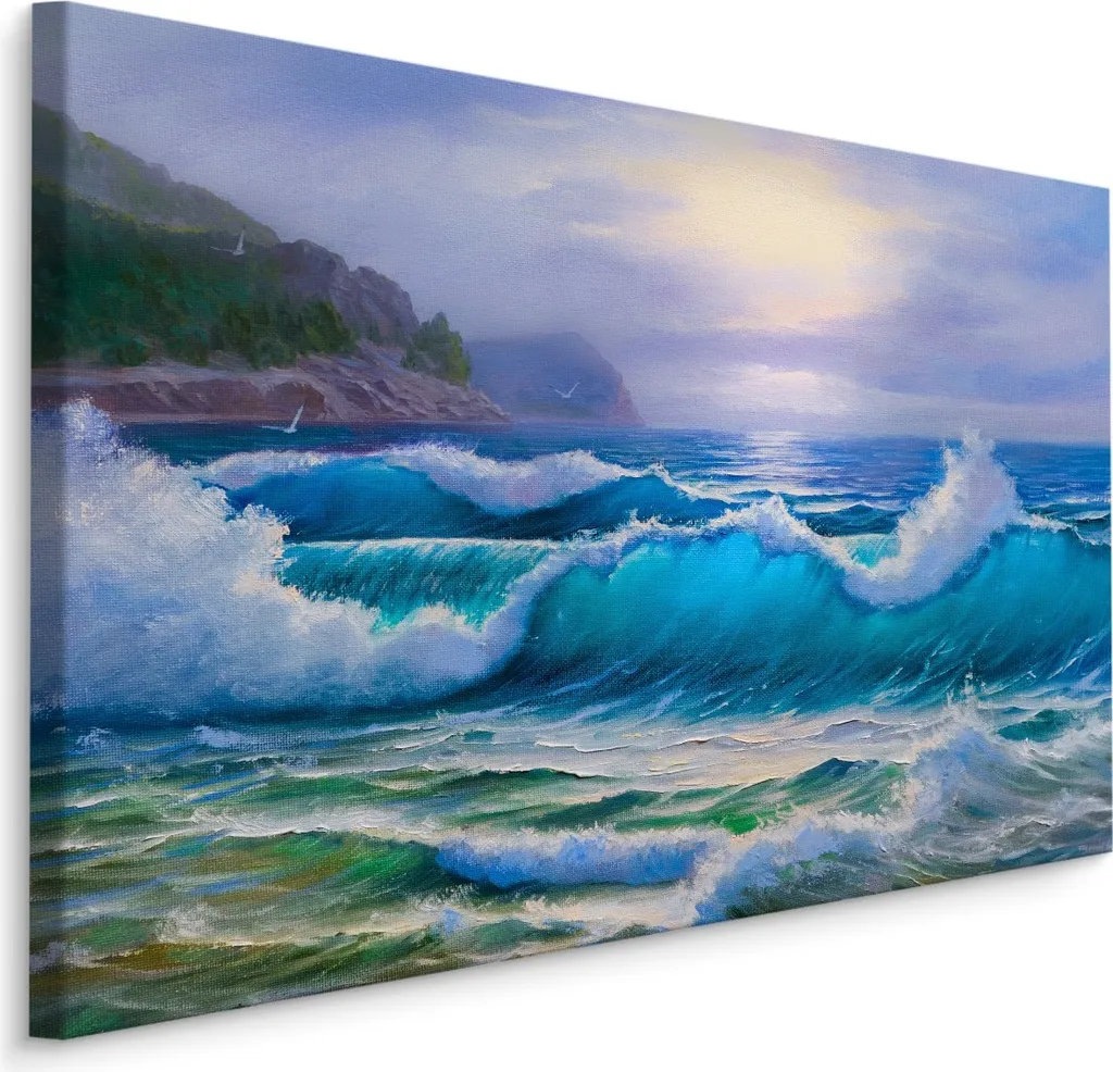 Quadro su Tela Mare 90x60 cm XXL - Carta da Parati Arte e Natura