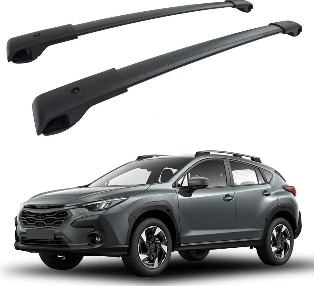Dachträger Querstangen für Subaru Crosstrek 2018-2023, OEM Stil Schwarz 2Tlg