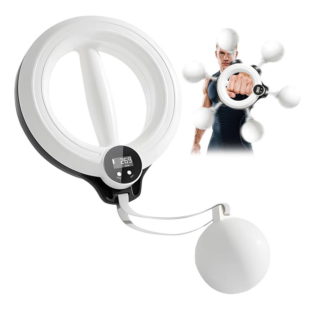 3-stufiger Armtrainer, 360° Handkurbel-Unterarmtrainer, tragbares Heim-Fitnessgerät für Armformung & Krafttraining, unisex Brust- & Unterarmtrainer
