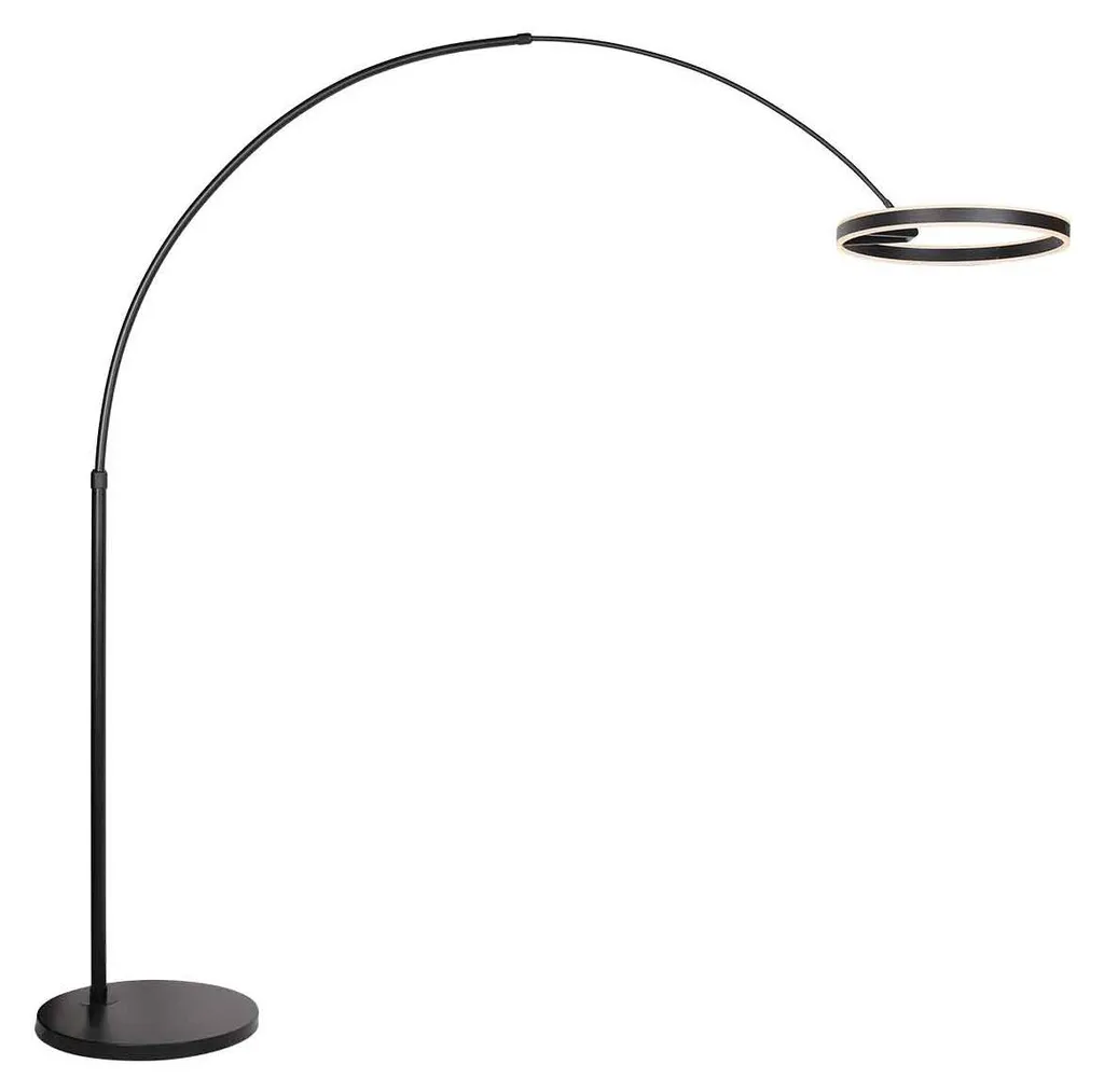 Lampadaire de Lecture Ringlux Noir Métal LED pour Salon et Bureau