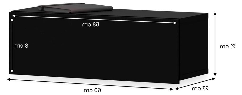 Hängender Nachttisch NANI mit Schublade in Schwarz